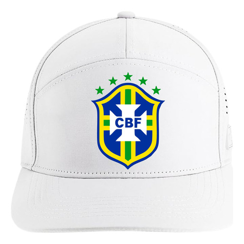 Gorra Brasil 5 Paneles Premiun White