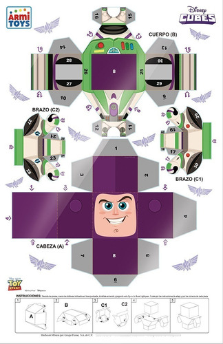 Toy Story, Armi Toys Kit 4 Piezas Muñecos Armables Cubes