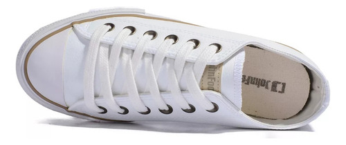 Imagen 2 de 5 de Zapatilla John Foos Eco Cuero Blanco Baja