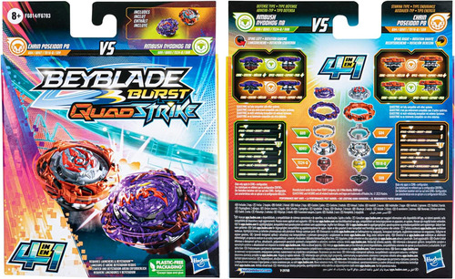 Beyblade Burst Quadstrike Ambush Nyddhog N8 Y Cadena Poseido