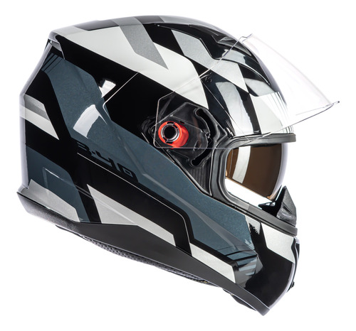 Capacete Masculino Bieffe B40 Spect Preto Moto Óculos Solar