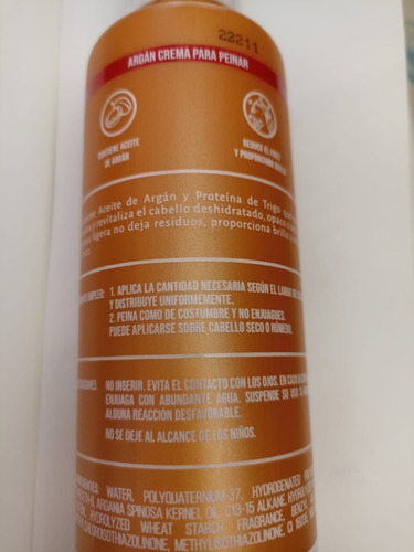 Argan Crema Para Peinar Nefertiti 300 Ml Son 2 Piezas