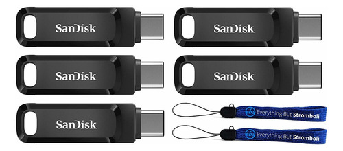 5 Pendrives Sandisk 128gb Ultra Dual Drive Go Sdddc3-128g-g4