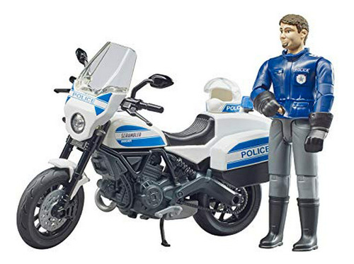 Bruder 62731 Bworld Scrambler Ducati Police Moto W Policeman