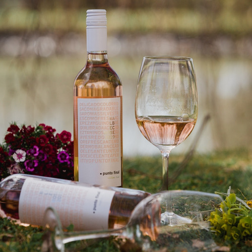Imagen 2 de 7 de Vino Punto Final Malbec Rose 6 Botellas