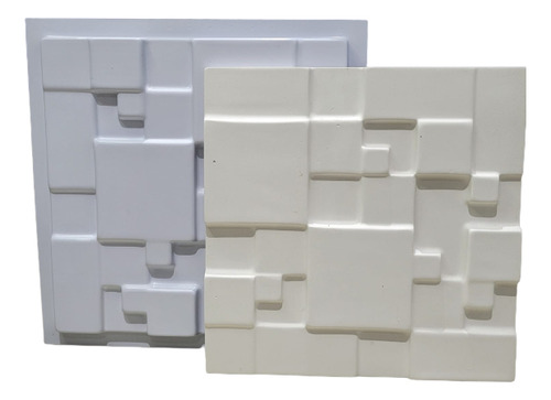 Kit 5 Forma Gesso Molde Gesso Placa De Gesso 3d Liso 29x29