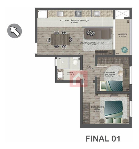 Apartamento Com 2 Dormitórios À Venda, 60 M² Por R$ 185.000,00 - Sanvitto - Caxias Do Sul/rs - Ap0899