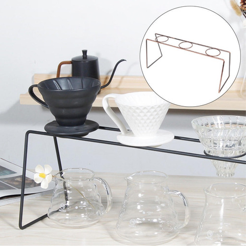 Stainless Steel Coffee Dripper Stand Hand Three Hole Bronze