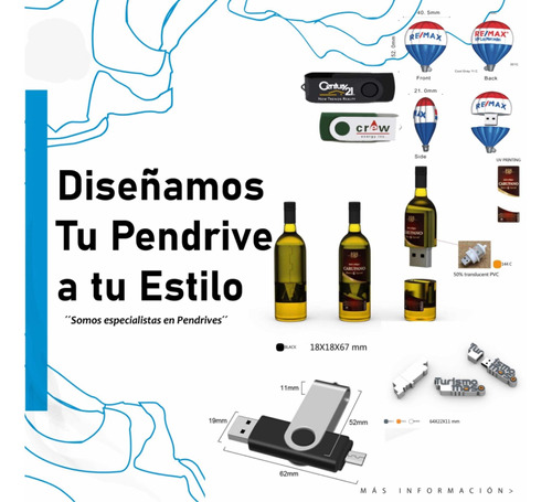 Pendrive Gb Material Pop Tecnologico Regalos Corporativos