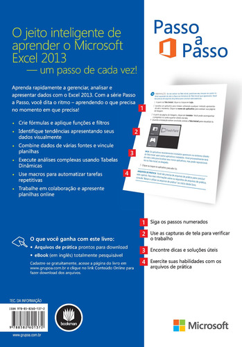 Microsoft Excel 2013, de Frye, Curtis D.. Microsoft Editorial BOOKMAN COMPANHIA EDITORA LTDA.,Oreilly Media - Microsoft & OReilly, capa mole em português, 2013