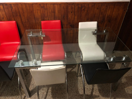 Mesa De Comedor Vidrio C\6 Sillas