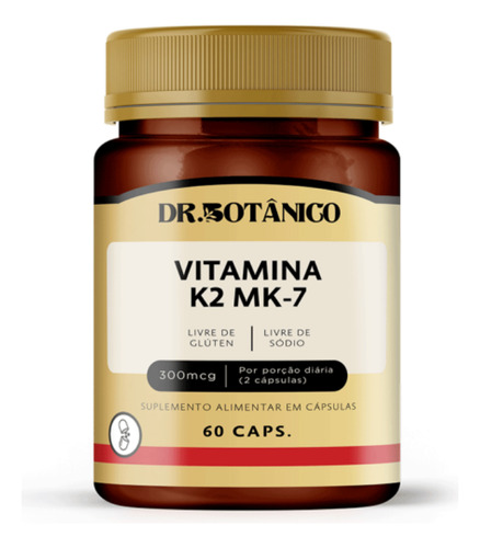 Kit 2 Un - Vitamina K2 Mk-7 150mcg 60 Softgel Dr. Botanico