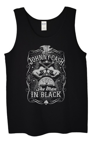 Polera Musculosa Jonny Cash The Man In Blac Rock Abominatron