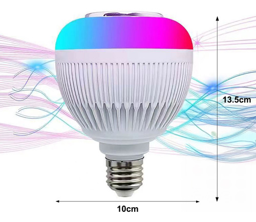 Foco Bocina Led Bluetooth Rgb Control Inalambrico Bombilla Inteligente Luz Para Fiestas Y Decoración
