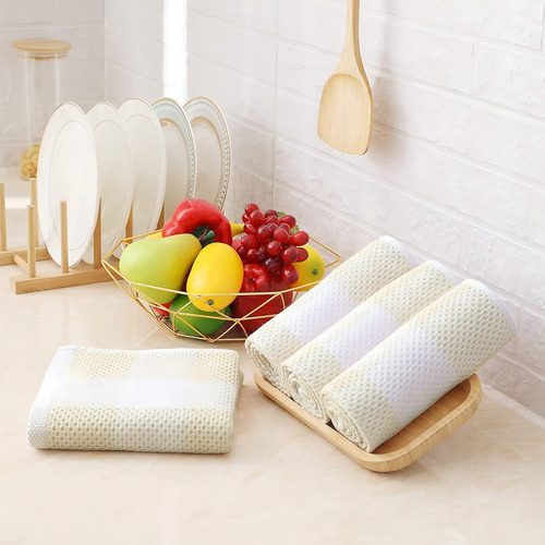 Homaxy - Paños De Cocina De 100% Algodón De Punto Gofre Color Beige Y Blanco