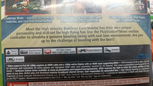 Bowling Para Ps3 Original Físico (Usado)