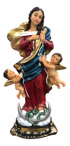 Virgen Desatanudos En Porcelana Italiana 21x10cm Más Novena