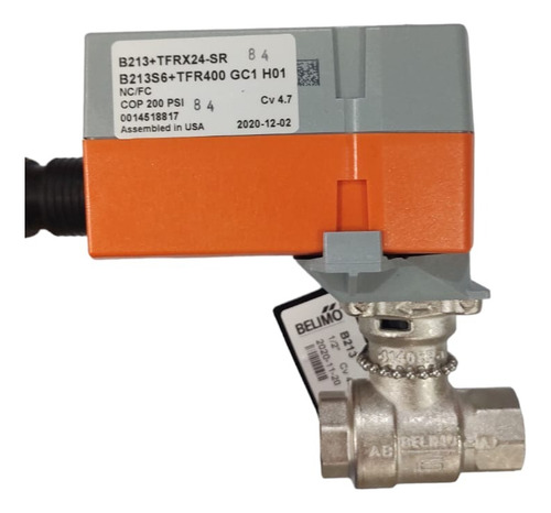Válvula De Bola 1/2 Belimo B213+tfrx24-sr Actuador Cv 4.7