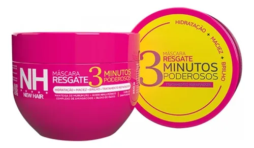 1 Unidade Máscara Resgate 3 Minutos Poderosos New Hair 250g