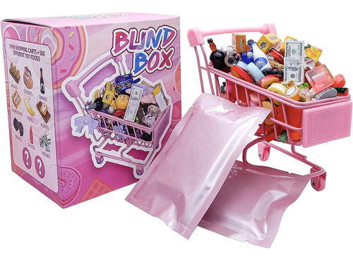 Mini Carrito De La Compra, Caja De Comida Para Jugar Co...