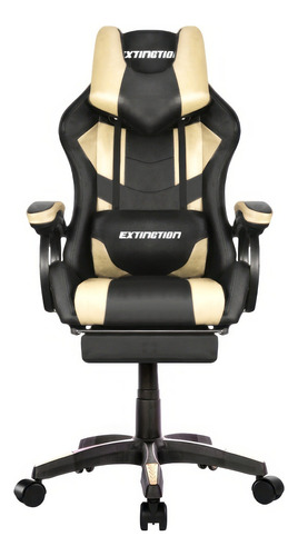 Silla Gamer Extingtion Sapp Gamuza Cuerina Gold - Dorado