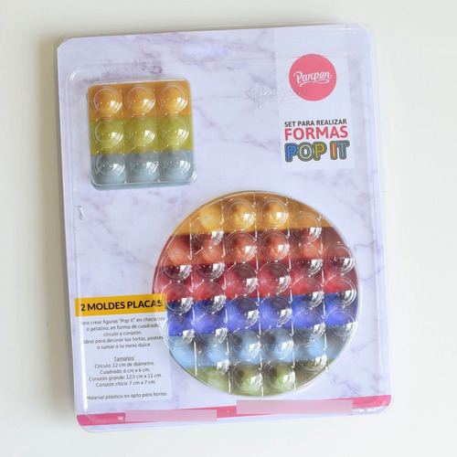 Imagen 6 de 9 de Set De 2 Moldes Placas Formas Pop It Parpen