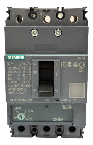 Interruptor Regulable 44-63amp - Marca Siemens