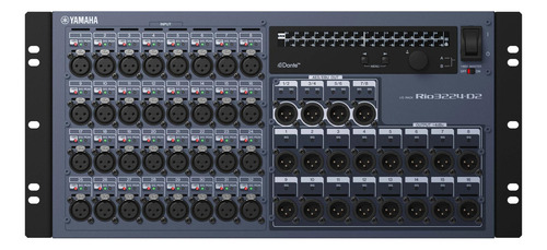 Rack de expansão Yamaha Rio3224-D2 CL-QL Series de 32 entradas e 24 saídas