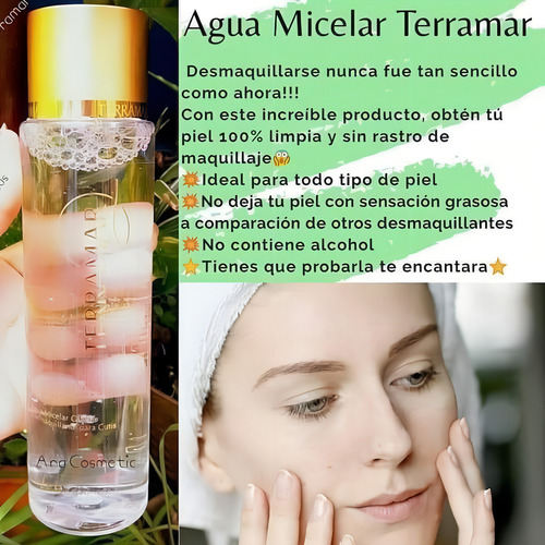 Agua Micelar Glaciar Desmaquillante Par Cutis Terramar 240ml