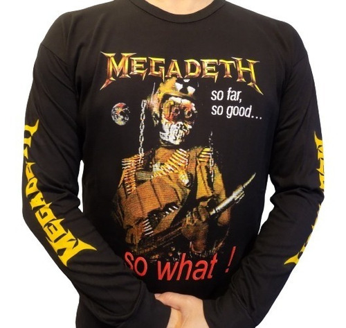 Remeras Manga Larga Megadeth Camiseta Rockería Que Sea Rock