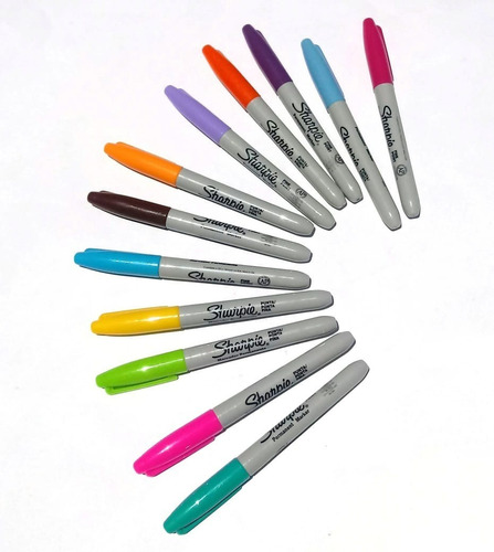 Marcador Permanente Sharpie Fino C/12 Colores