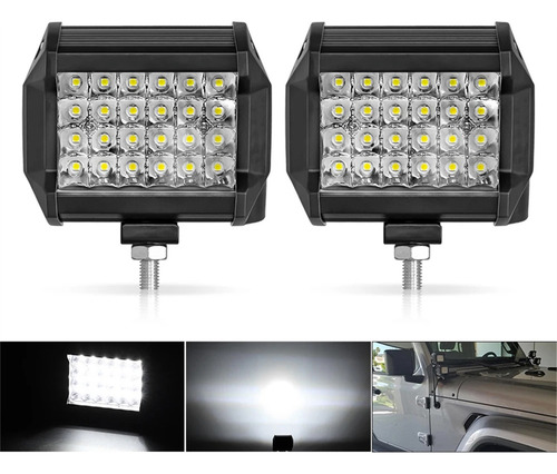 Faro Delantero De Coche, 12 V, 24 V, 72 W, 2 Unidades, Para