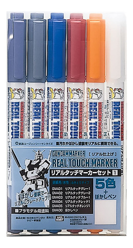 Gsi Creos Gundam Marker Real Touch Set 1 (6 Rotuladores)