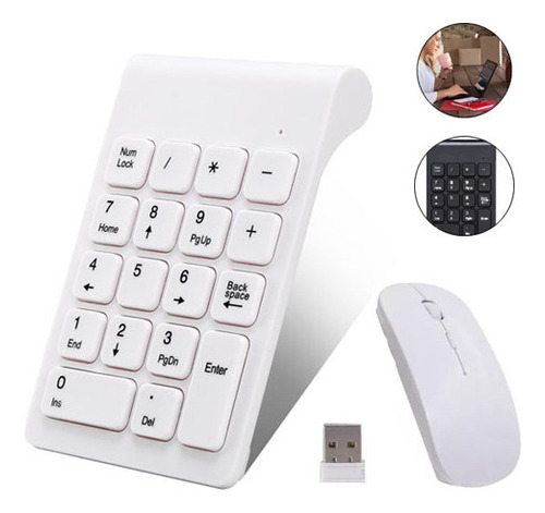 Mini Teclado Numérico Usb Inalámbrico Calculadora Pc Noteboo