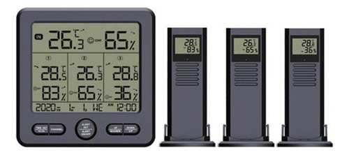 Termohigrómetro Digital Inalámbrico Interior Exterior Con 3