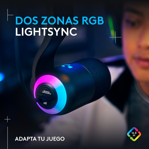 Micrófono Logitech Yeti Gx Rgb Lightsync Supercardioide
