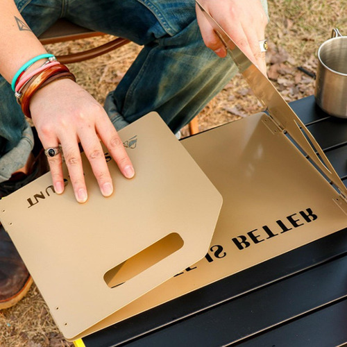Pantalla De Plegable Para Estufa De Campamento Parabrisas Pl