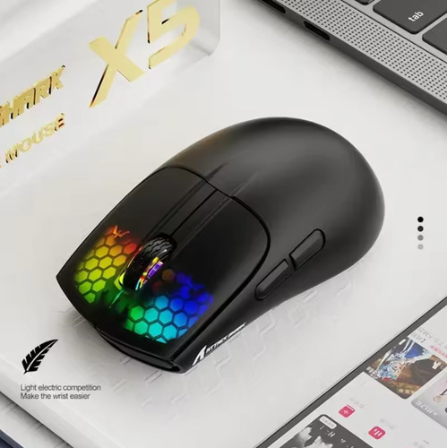 Mouse Gamer Sem Fio Attack Shark X5 Paw3212 Cor Preto Preto