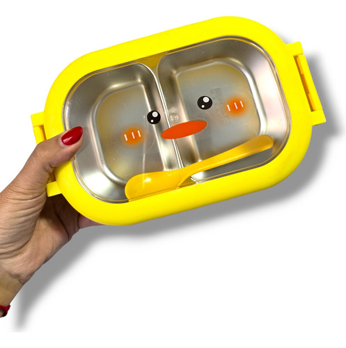 Contenedor Termico Hermetico Taper Acero Inoxidable Patito Color Amarillo Amarillo