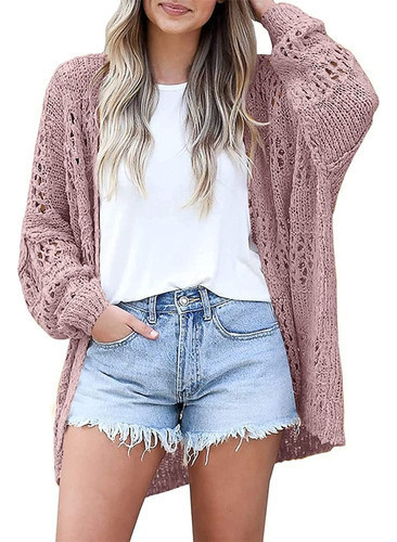 Cárdigan De Verano Oversize Tejido A Crochet Para Mujer