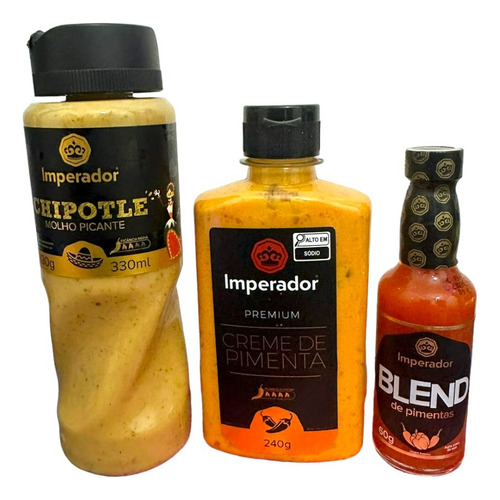 Kit 3 Molho Pimenta Creme Picante Blend Imperador