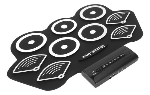 / Para Midi Drum Kit Electronic Set Roll Up Practice Pad