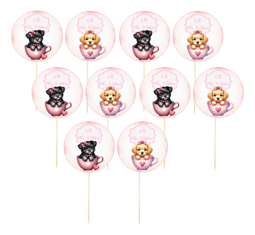 Cotillon Personalizado Cumpleaños Perritos Infantiles X 20
