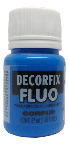 Tinta Decorfix Fluorescente 1023 Azul 37ml