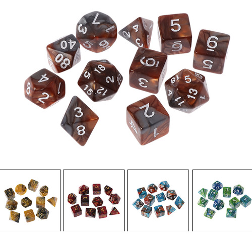 (5 #mold) D4 D6 D8 D10 D12 D20 Caras Para Juego De Rol Dnd D