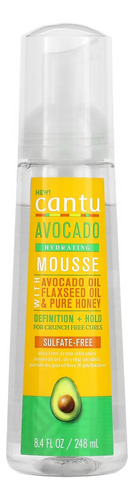 Espuma Cantu Avocado Styling Mousse Para Crespos O Rizos