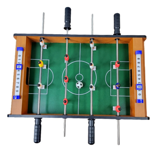 Mesa Pebolim Mini Futebol De Mesa 12 Jogadores Bolas Placar