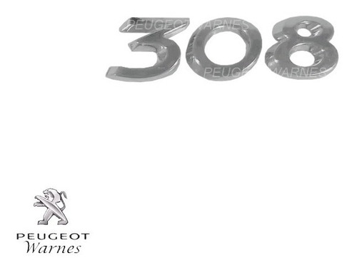 Monograma Emblema 308 100% Original Para Peugeot 308