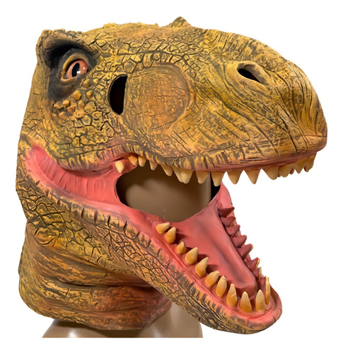 Máscara Velociraptor Animov - Con Movimiento Dinosaurio Color Marrón