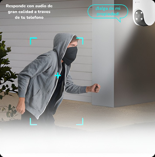 Camara Ip Domo 360° 4mp Full Hd Wifi Audio Ezviz Graba H.265 Color Blanco